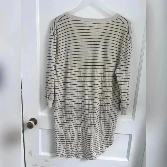 The Great Shirttail Henley Top Striped High Low Oversized Tunic Knit Size S - Picture 4 of 4